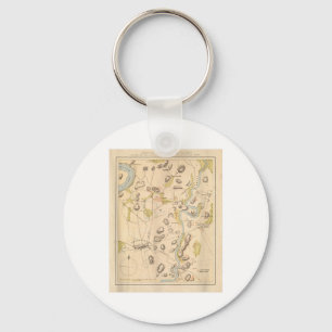 Vintage Antietam Battlefield Map (1864)  Keychain