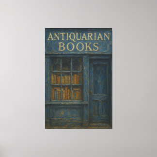 Vintage Antiquarian Bookshop - Dark Academia Canvas Print