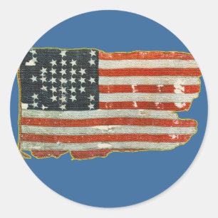 Vintage Antique American Flag Stickers