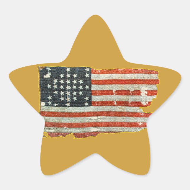 Vintage Antique American Flag Stickers (Front)