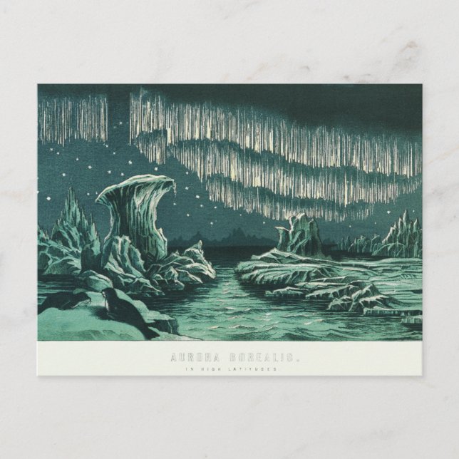 Vintage Antique Aurora Borealis Postcard (Front)