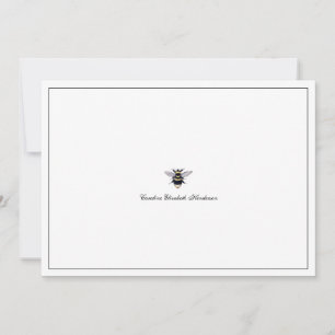 Vintage Antique Bee Classic Script Card