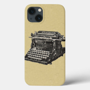 Vintage Antique Black Old Fashioned Typewriter iPhone 13 Case