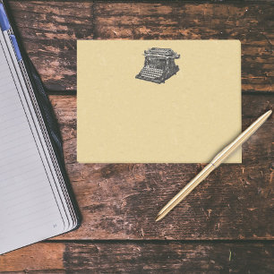 Vintage Antique Black Old Fashioned Typewriter Post-it Notes