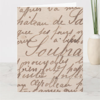 Vintage antique Calligraphy Card by From My Desk