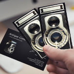 Vintage Antique Camera Collector Store Business Card<br><div class="desc">This Vintage Antique Camera Photo Business Card design is perfect for anyone in the photography industry. The antique camera photo on the front is sure to catch the eye and make a lasting impression, while the minimal, modern layout of the back provides space for your contact information. Whether you're a...</div>