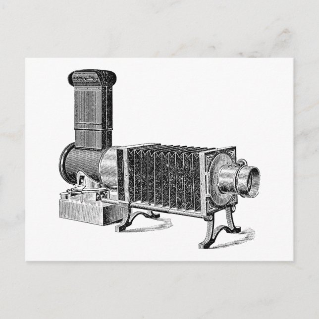 Vintage Antique Camera Postcard (Front)