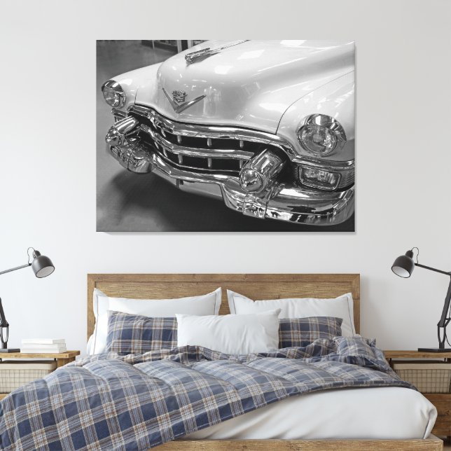 Vintage Antique Classic Car Cadillac Canvas Print (Insitu(Bedroom))