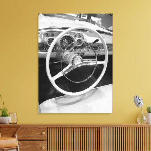 Vintage Antique Classic Car Chevrolet Wheel Canvas Print
