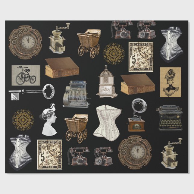 Vintage, Antique & Classic Wrapping Paper (Flat)