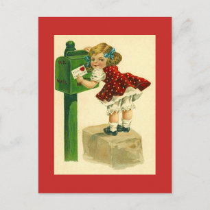 Vintage Antique cute Mailing Valentine's Day Card