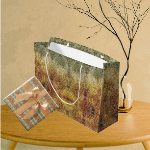 Vintage Antique Damask All Occasion  Large Gift Bag