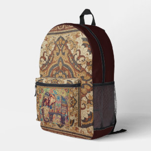 Vintage, Antique Elephant,Motif Art Printed Backpa Backpack