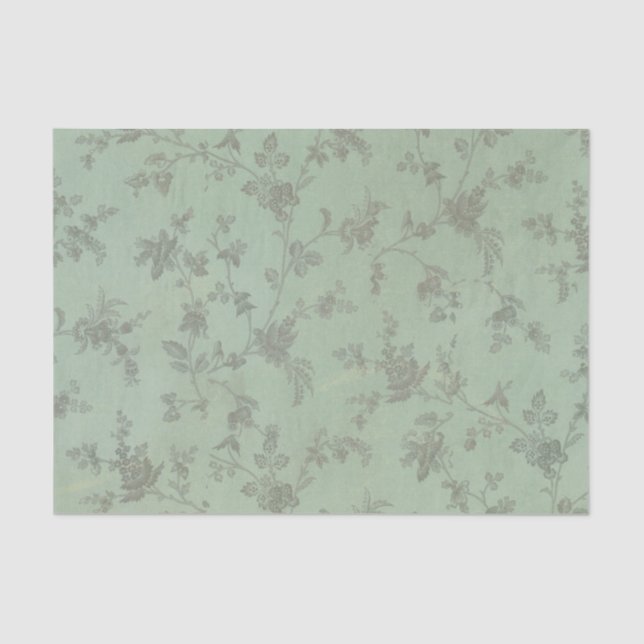 Vintage Antique Floral collage Tissue Paper (Front)