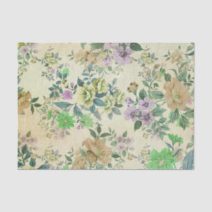 Vintage Antique Floral Decoupage Tissue Paper