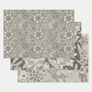 Vintage Antique Floral Patterns Craft Wrap Wrapping Paper Sheet