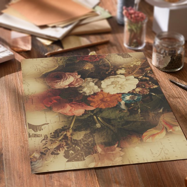 Vintage Antique Floral Tissue Paper (Creator Uploaded)