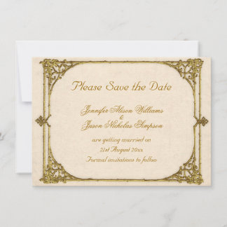Vintage / Antique Frame Style Save the Date Invitation