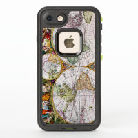 Vintage Antique French Map of the Hemispheres