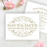 Vintage Antique Gold Flourish Wedding