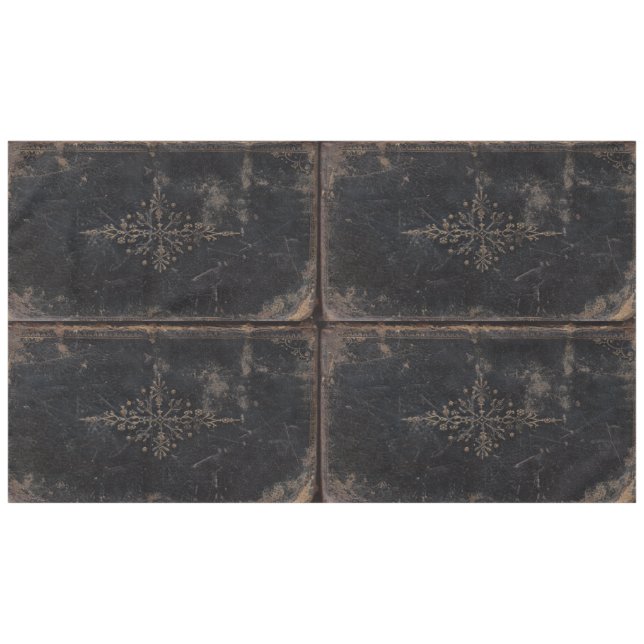 Vintage Antique Gold Leaf Leather Tablecloth (Front (Horizontal))