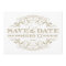 Vintage Antique Gold White Flourish Save the Date