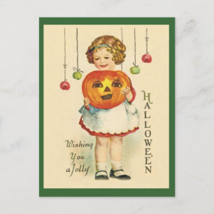Vintage-Antique Halloween Design Postcard JOL