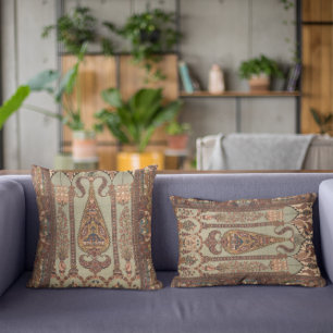 Vintage Antique Iranian Persian Rug Carpet  Accent Pillow