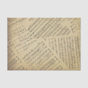 vintage antique music note Pattern musician Tissue Paper