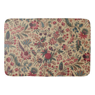 Vintage Antique Needlework Floral Furnishing Bath Mat