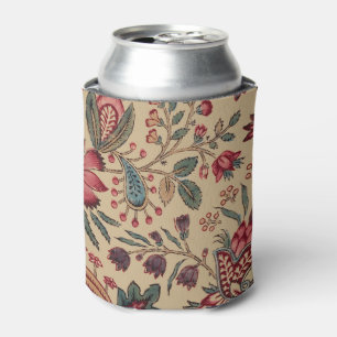 Vintage Antique Needlework Floral Furnishing Can Cooler