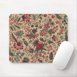 Vintage Antique Needlework Floral Furnishing Mouse Pad
