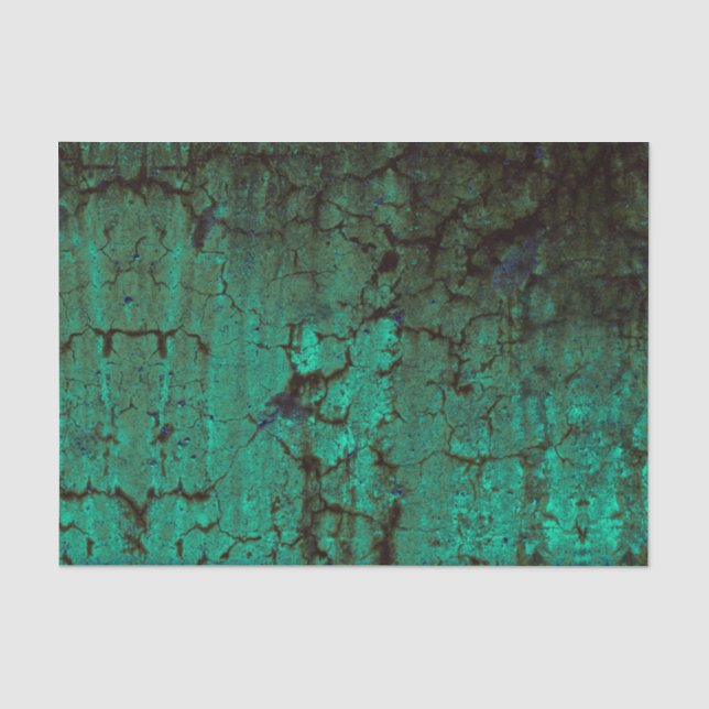 Vintage Antique Neon Green Grunge Texture Tissue Paper (Front)