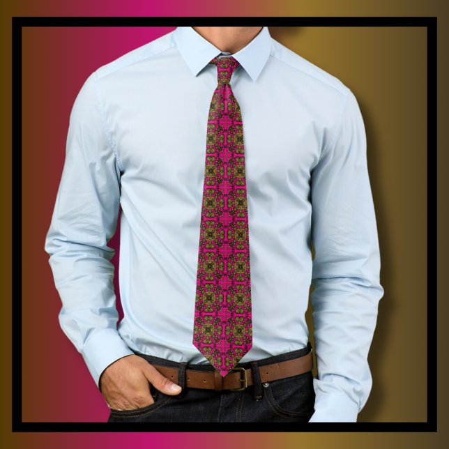 Vintage Antique Ornate Gold Damask Pattern Tie (Creator Uploaded)