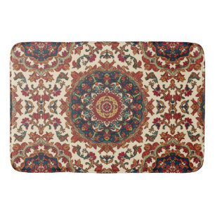 Vintage Antique Persian Oriental Turkish Pattern  Bath Mat