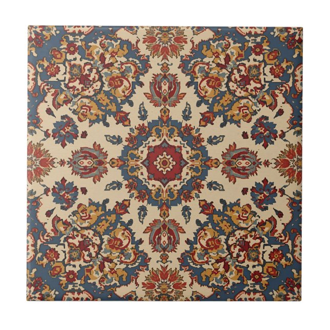 Vintage Antique Persian Oriental Turkish Pattern  Tile (Front)