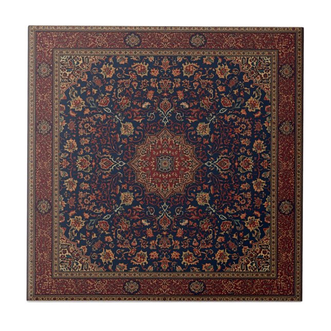 Vintage Antique Persian Oriental Turkish Pattern  Tile (Front)