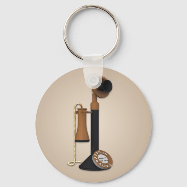 Vintage Antique Phone Keychain (Front)