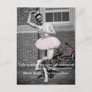 Vintage Antique Photo Man in Tutu Bike Risk Taker Postcard