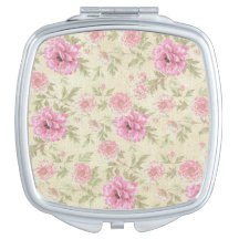 Vintage Antique Pink Rose Floral botanical