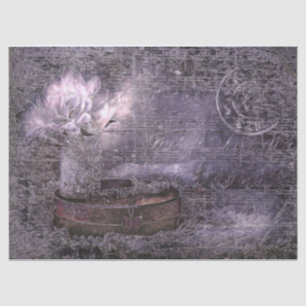 Vintage Antique Purple Old Script Sheet Music