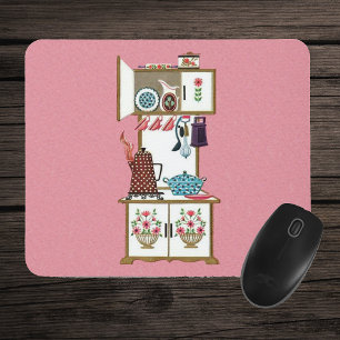 Vintage Antique Retro Kitchen Stove Coffee Pot Mouse Pad