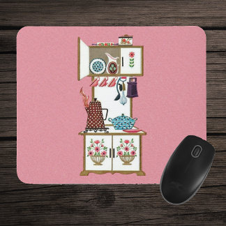 Vintage Antique Retro Kitchen Stove Coffee Pot Mouse Pad