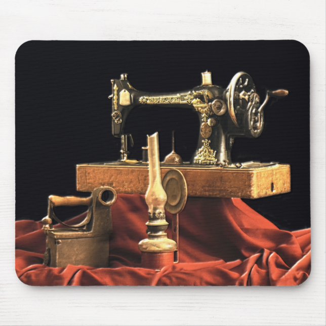 Vintage Antique Sewing Machine Mouse Pad (Front)