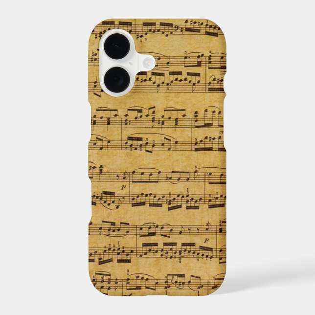 Vintage Antique Sheet Music Iphone Case (Verso)