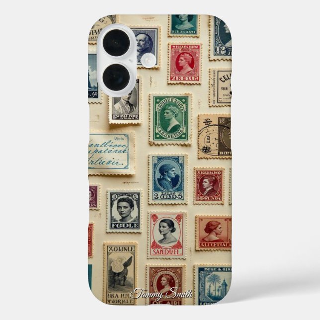 Vintage Antique Stamps   Case-Mate iPhone Case (Back)