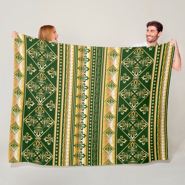 Vintage Antique style - seamless pattern 1 Fleece Blanket (In Situ)