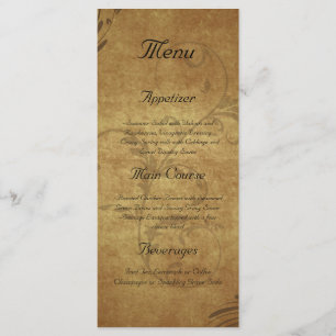 Vintage Antique Teastain Custom Menu