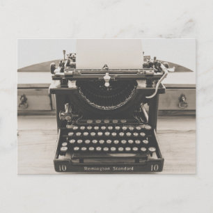 VINTAGE ANTIQUE TYPEWRITER POSTCARDS