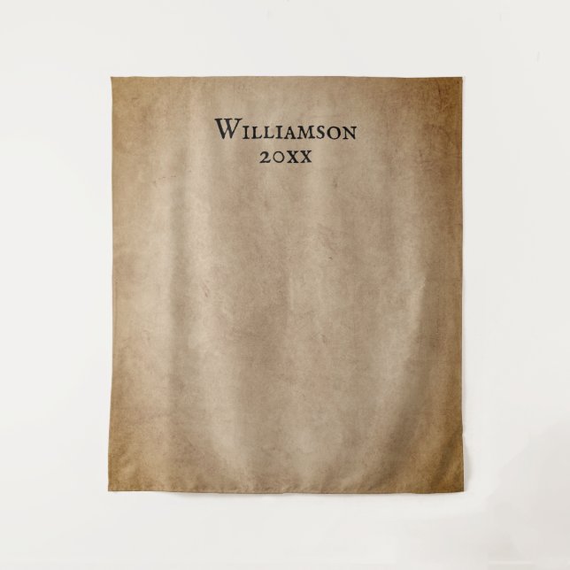 Vintage Antique Vertical Photo Background Tapestry (Front)